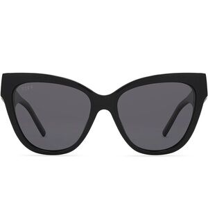 DIFF Melina Black Cat-Eye Sunglasses - Women's Fashion Eyewear NWOT